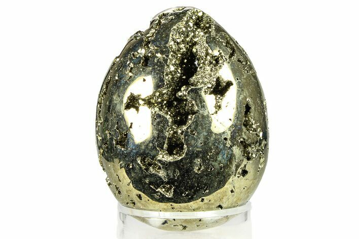 Polished Pyrite Egg - Peru #302395
